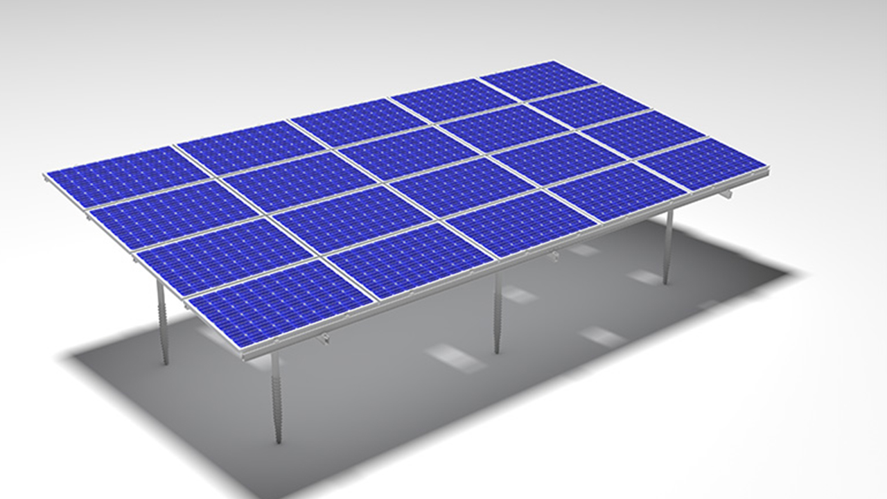 Steel ground mounting